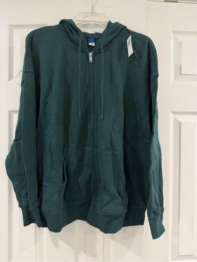 Old Navy Teal Green Zip-Up Hoodie